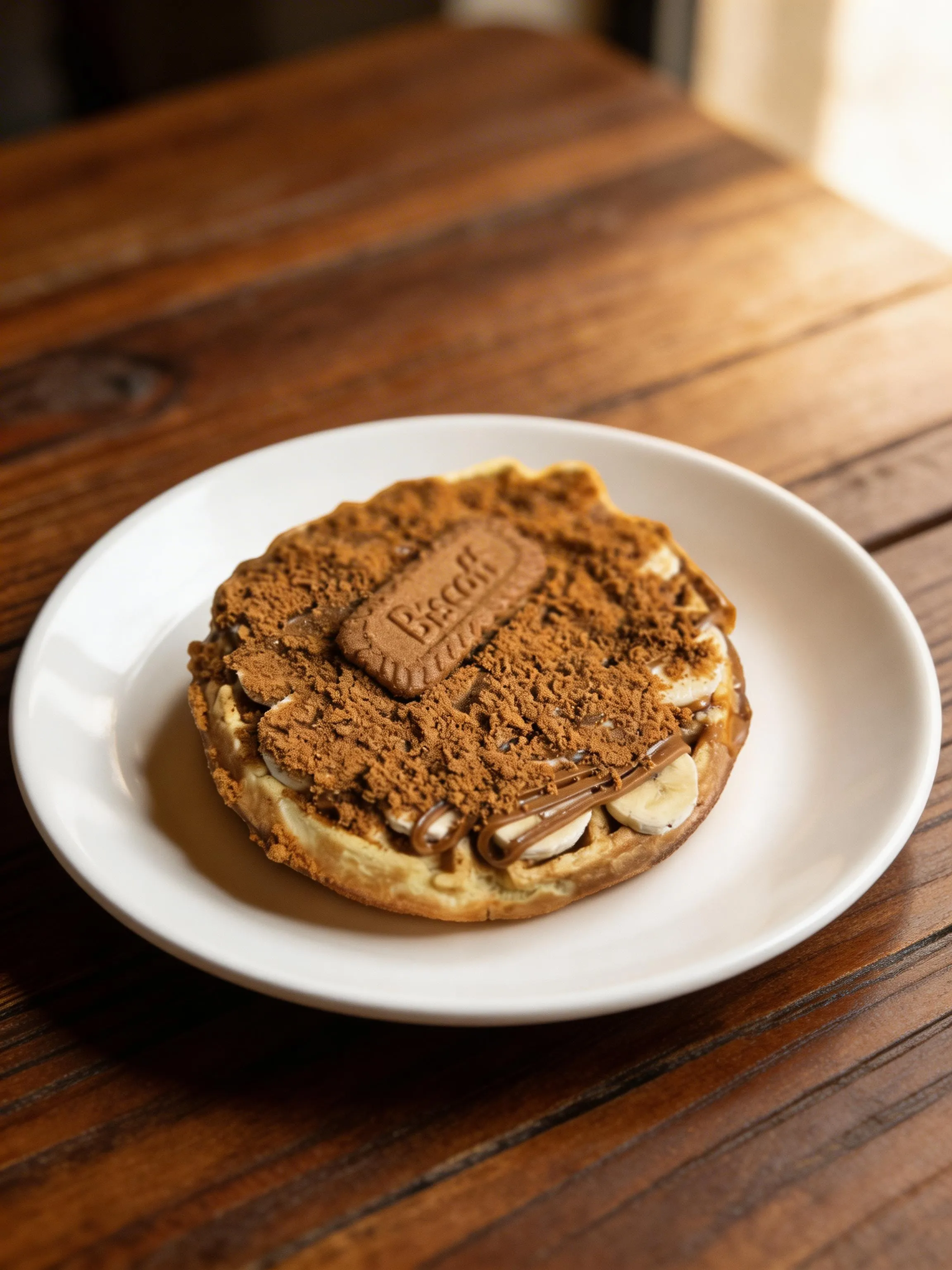 Cookie (Biscoff) Banana Waffle