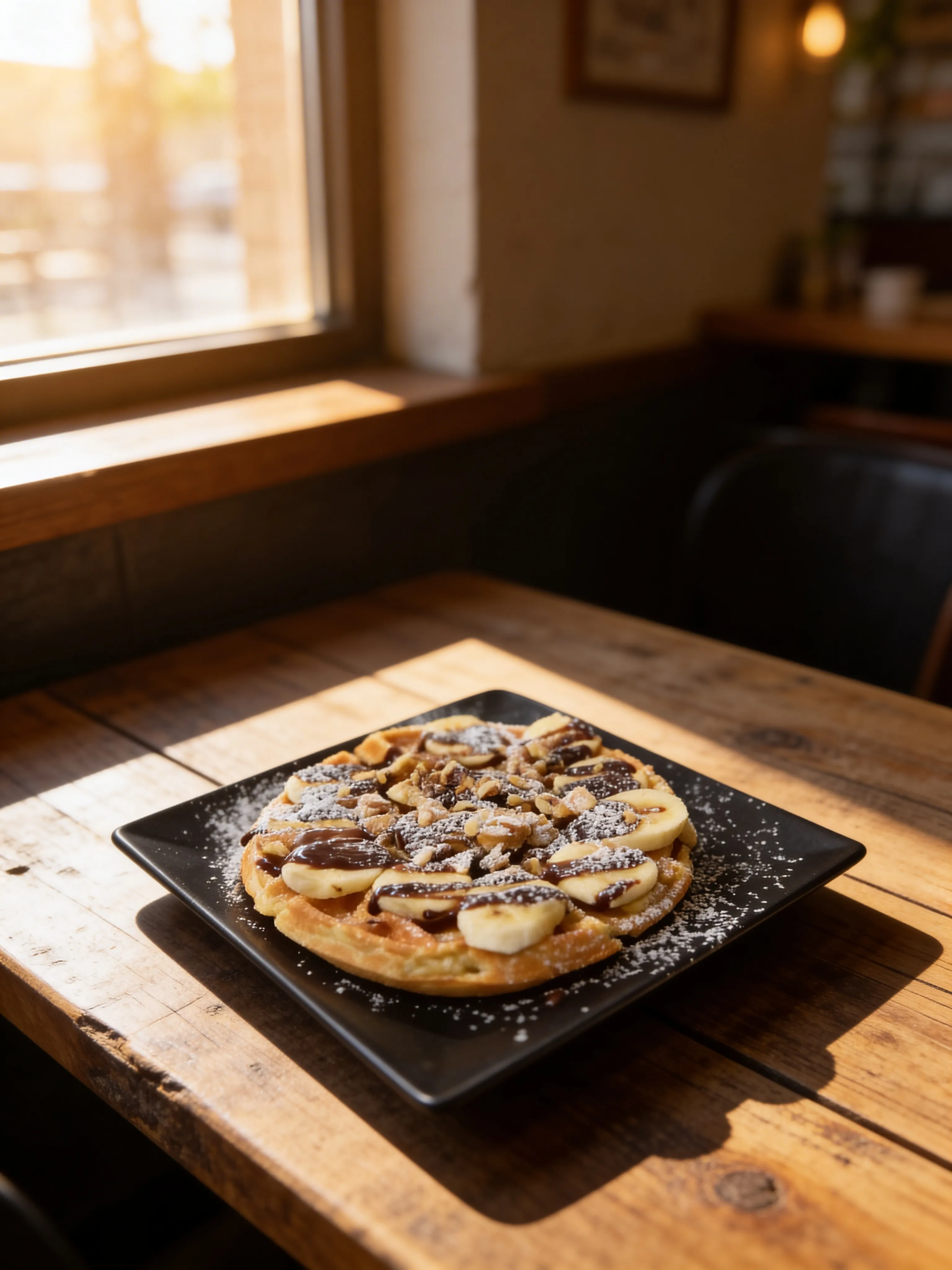 Nutty Banana Waffle